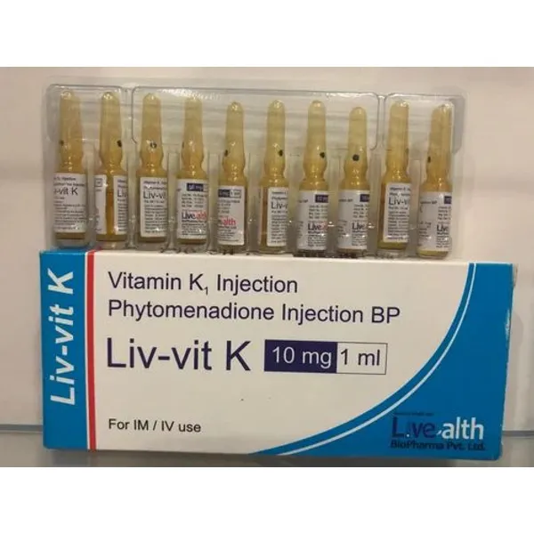 Phytonadione (Vitamin K) Injection 10 mg 10 mg — Buy Online from NexCure Health