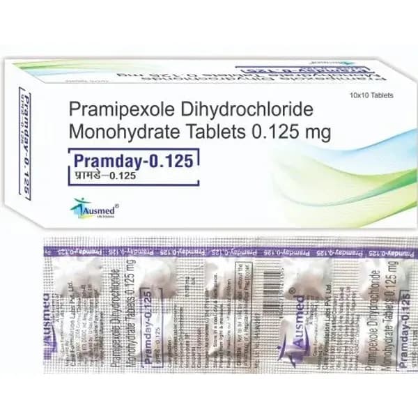 Pramipexole Dihydrochloride Monohydrate BP 0.125mg 0.125mg — Buy Online from NexCure Health