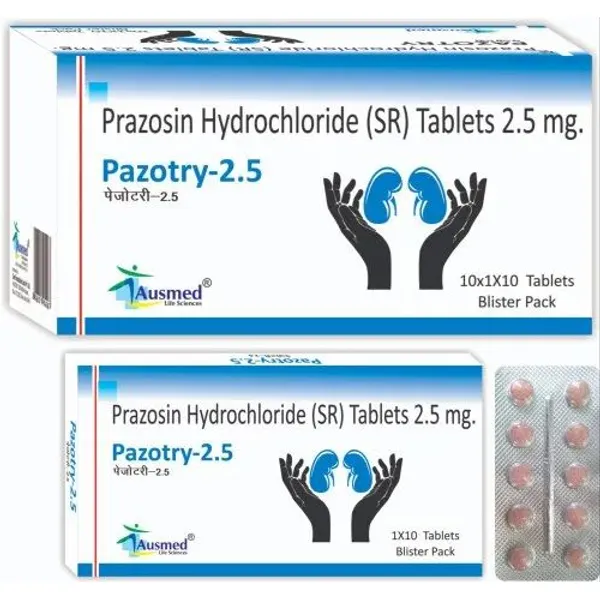 Prazosin Hydrochloride SR Tablets 2.5mg 2.5mg — Buy Online from NexCure Health