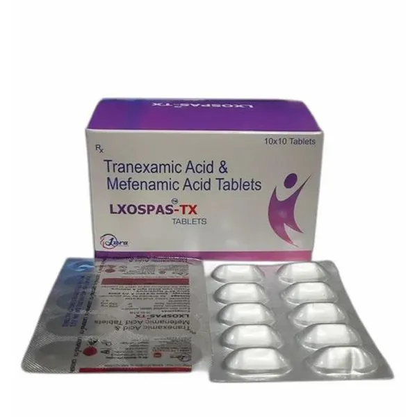 Tranexamic Acid 500 mg, Mefenamic Acid 250 mg Tablet (FC) 500 mg — Buy Online from NexCure Health