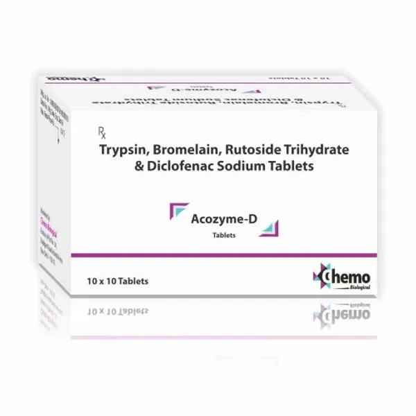 Trypsin Bromelain Rutoside Trihydrate And Diclofenac Sodium Tablet — Buy Online from NexCure Health