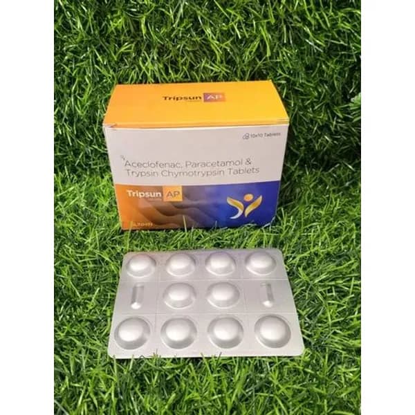 Trypsin Chymotrypsin 50,000 Au Aceclofenac Paracetamol — Buy Online from NexCure Health
