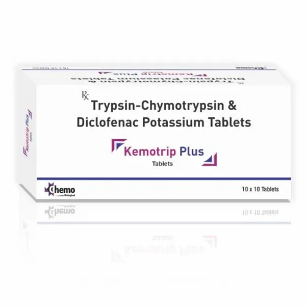 Trypsin Chymotrypsin with Diclofenac Potassium Tablets — Buy Online from NexCure Health