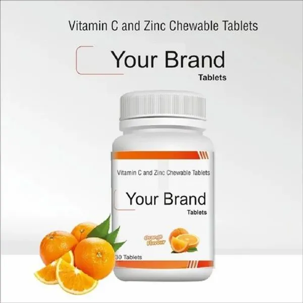 Vitamin C and Zinc Chewable Third Party Manufacturing Tablets — Buy Online from NexCure Health