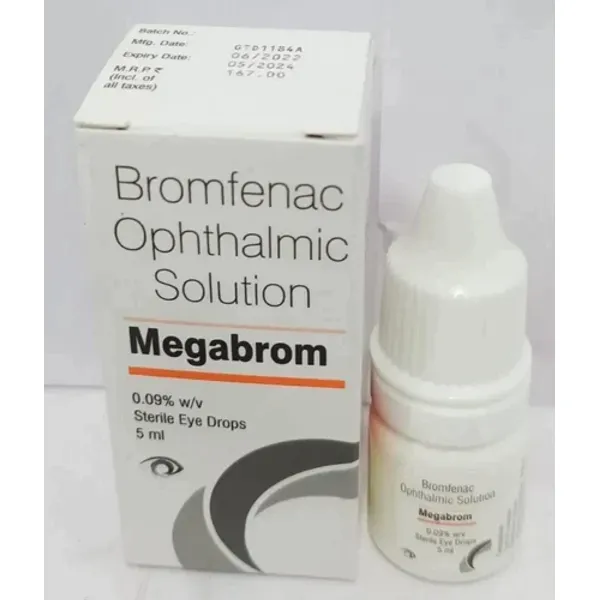 0.09% W/V Megabrom Bromfenac Ophthalmic Solution 0.09% — Buy Online from NexCure Health