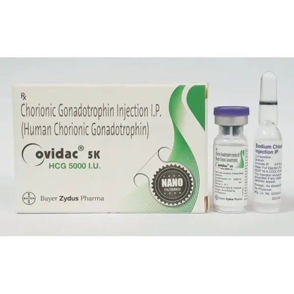5000IU Ovidac Human Chorionic Gonadotropin Injections IP 5000IU β Buy Online from NexCure Health