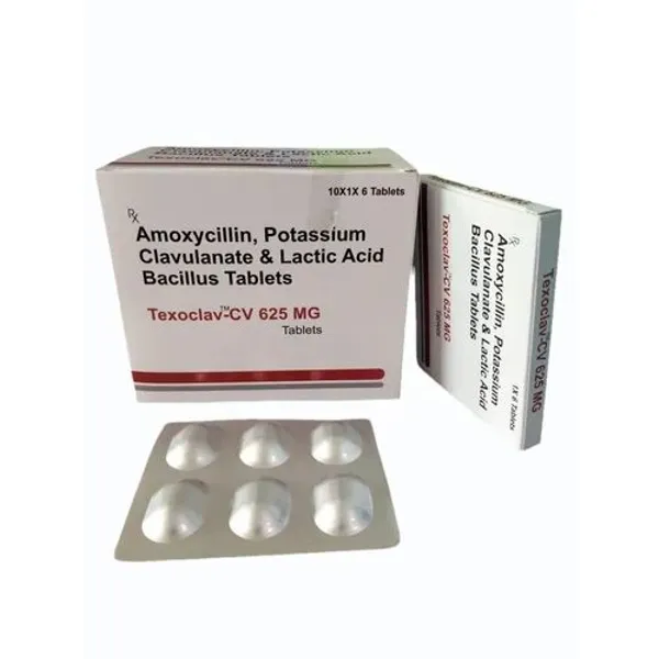 Amoxycillin Potassium Clavulanate & Lactic Acid Bacillus Tablet — Buy Online from NexCure Health