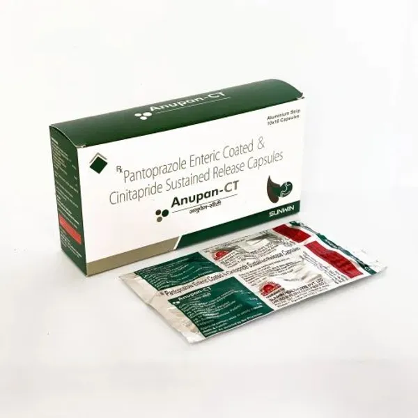 Anupan CT Pantoprazole Enteric Coated & Cinitapride Sustained Release Capsules — Buy Online from NexCure Health