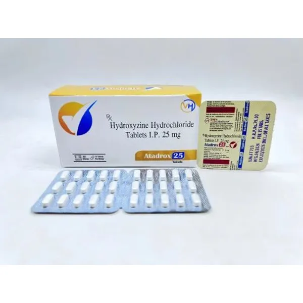 ATADROX 25 TAB Hydroxyzine hydrochloride tablet — Buy Online from NexCure Health