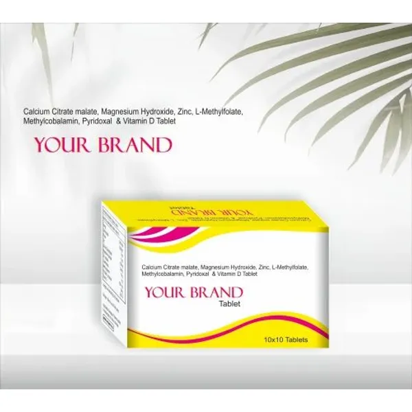 Calcium Citrate Malate, Magnessium Hydroxide, Zinc, L-Methylfolate, Vitamin D Tablet β Buy Online from NexCure Health