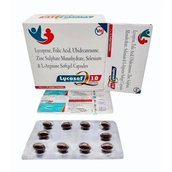 Coenzyme Q10 Lycopene 5000mcg Zinc Sulphate L-Arginine Selenium with Folic Acid 5000mcg — Buy Online from NexCure Health