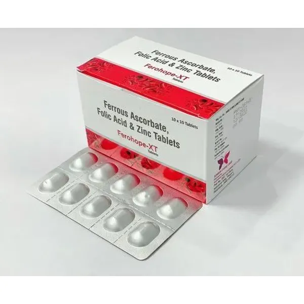 Ferrous Ascorbate With Folic Acid Tablet — Buy Online from NexCure Health