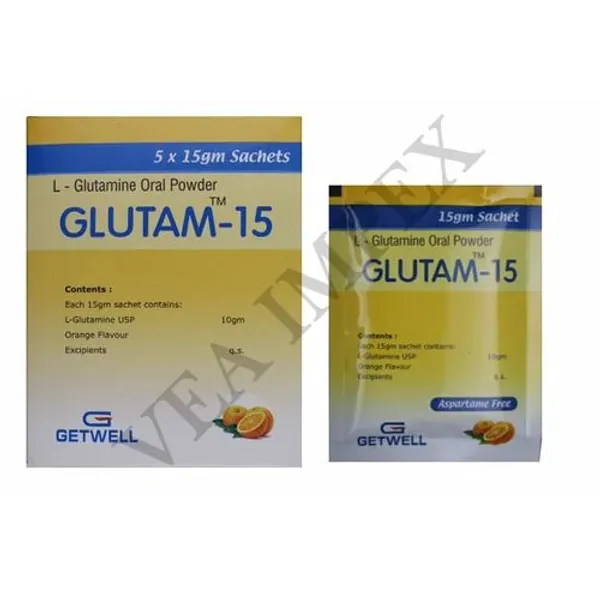 Glutam 15 gm (L-Glutamine Sachets) 15 g — Buy Online from NexCure Health
