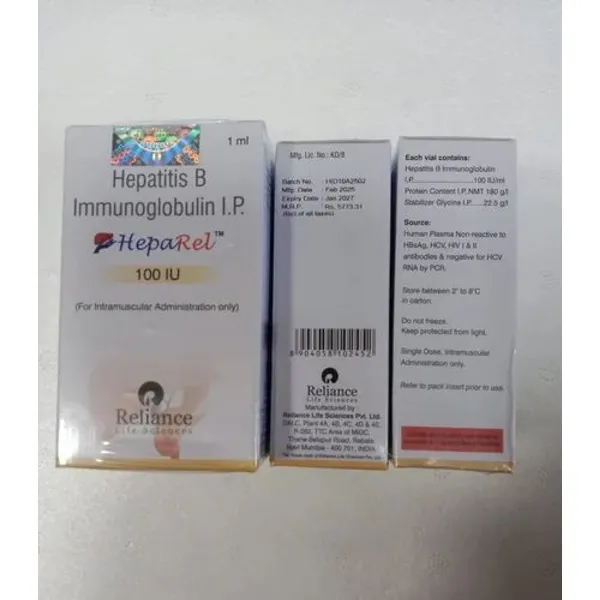 Heparel Hepatitis B Immunoglobulin 100 Iu 100 Iu — Buy Online from NexCure Health