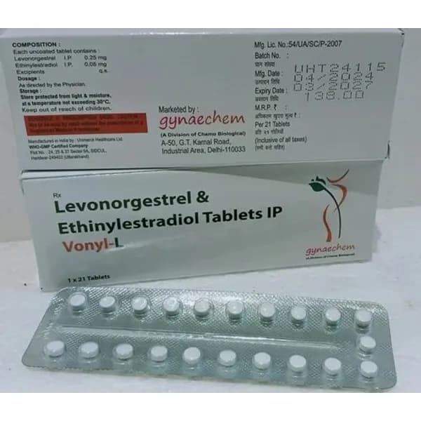Levonorgestrel And Ethinylestradiol Tablets — Buy Online from NexCure Health