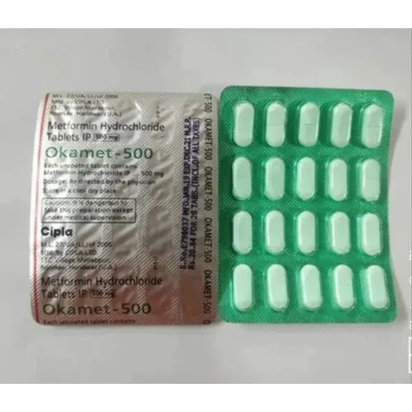 Metformin Hcl Okamet 500 Mg Tablet 500 Mg — Buy Online from NexCure Health