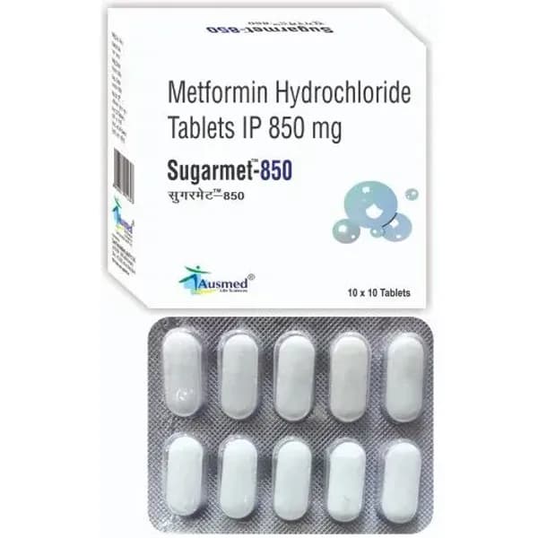 Metformin Hydrochloride Tablets IP 850mg 850mg β Buy Online from NexCure Health