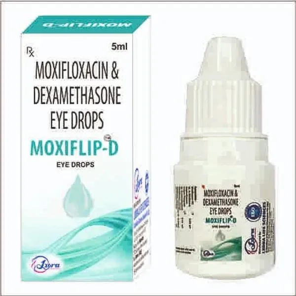 MOXIFLIP-D EYE DROP Moxifloxacin 0.5%+DEXAMETHASONE1%+BENZALKONIUM CHLORIDE 0.02% 0.5% β Buy Online from NexCure Health