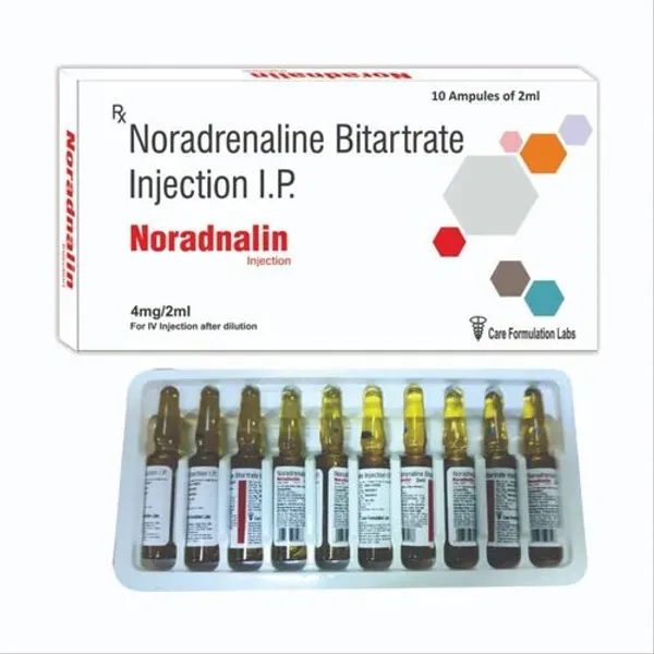 Noradrenaline Bitartrate Injection — Buy Online from NexCure Health