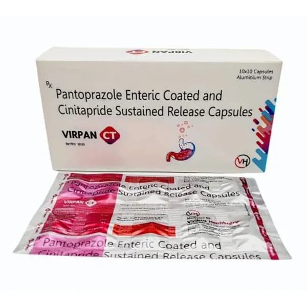 Pantoprazole(EC) 40mg + Cinitapride 3mg 40mg β Buy Online from NexCure Health