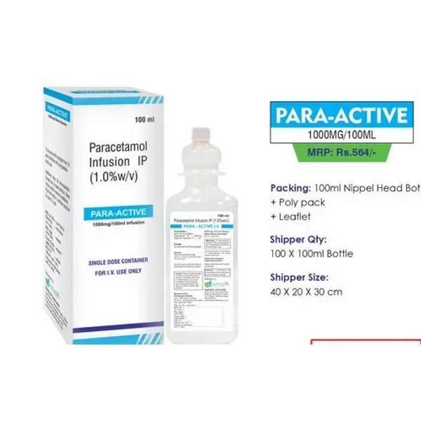 PARA-ACTIVE 1000MG/100ML(Paracetamol Injection) 1000MG — Buy Online from NexCure Health