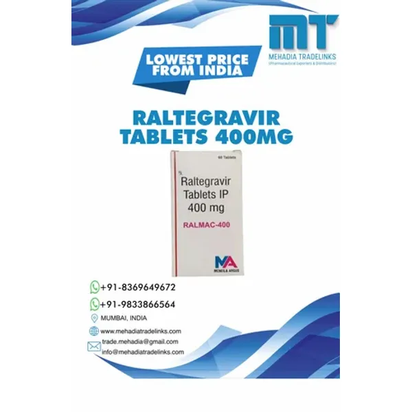 Raltegravir 400mg Tablets 400mg — Buy Online from NexCure Health