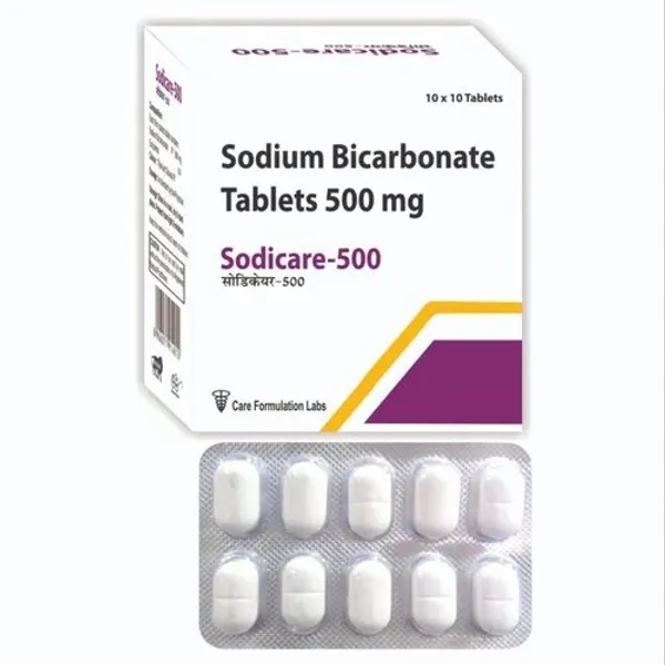 Sodium Bicarbonate Tablet IP 500mg 500mg β Buy Online from NexCure Health