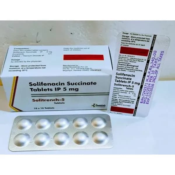 Solifenacin Succinate 5mg Tablet 5mg β Buy Online from NexCure Health