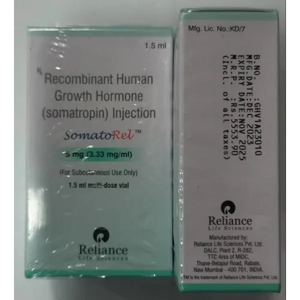 Somatorel 5mg Injection 5mg — Buy Online from NexCure Health