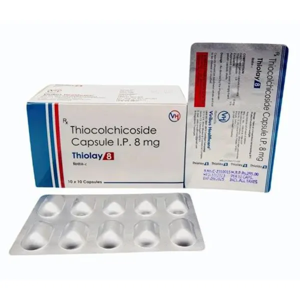 Thiocolchicoside 8mg capsules 8mg β Buy Online from NexCure Health