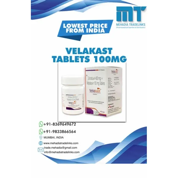 Velakast Sofosbuvir And Velpatasvir Tablets β Buy Online from NexCure Health