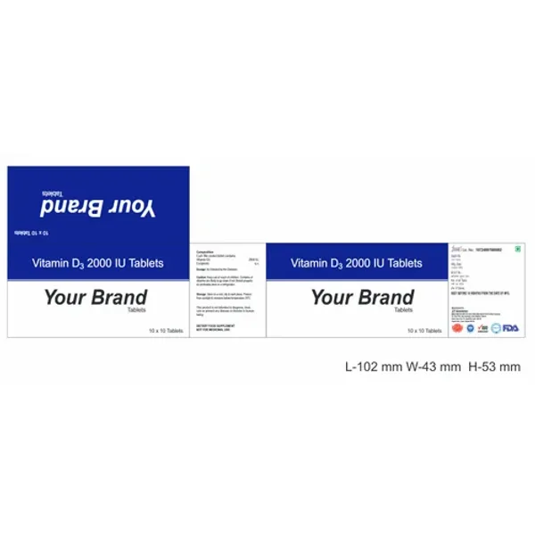 Vitamin D3 Third Party Manufacturing Tablets β Buy Online from NexCure Health