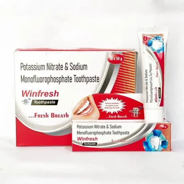 Winfresh Potassium Nitrate Sodium Monofluorophosphate Toothpaste — Buy Online from NexCure Health