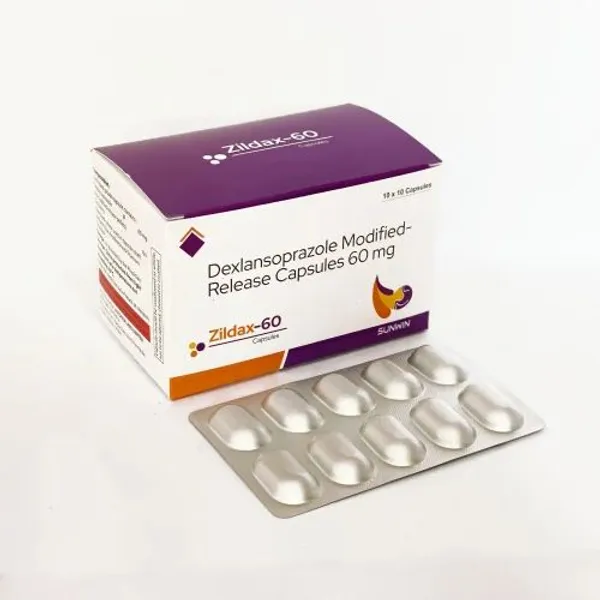 Zindax60 Dexlansoprazole Modified Release Capsules — Buy Online from NexCure Health